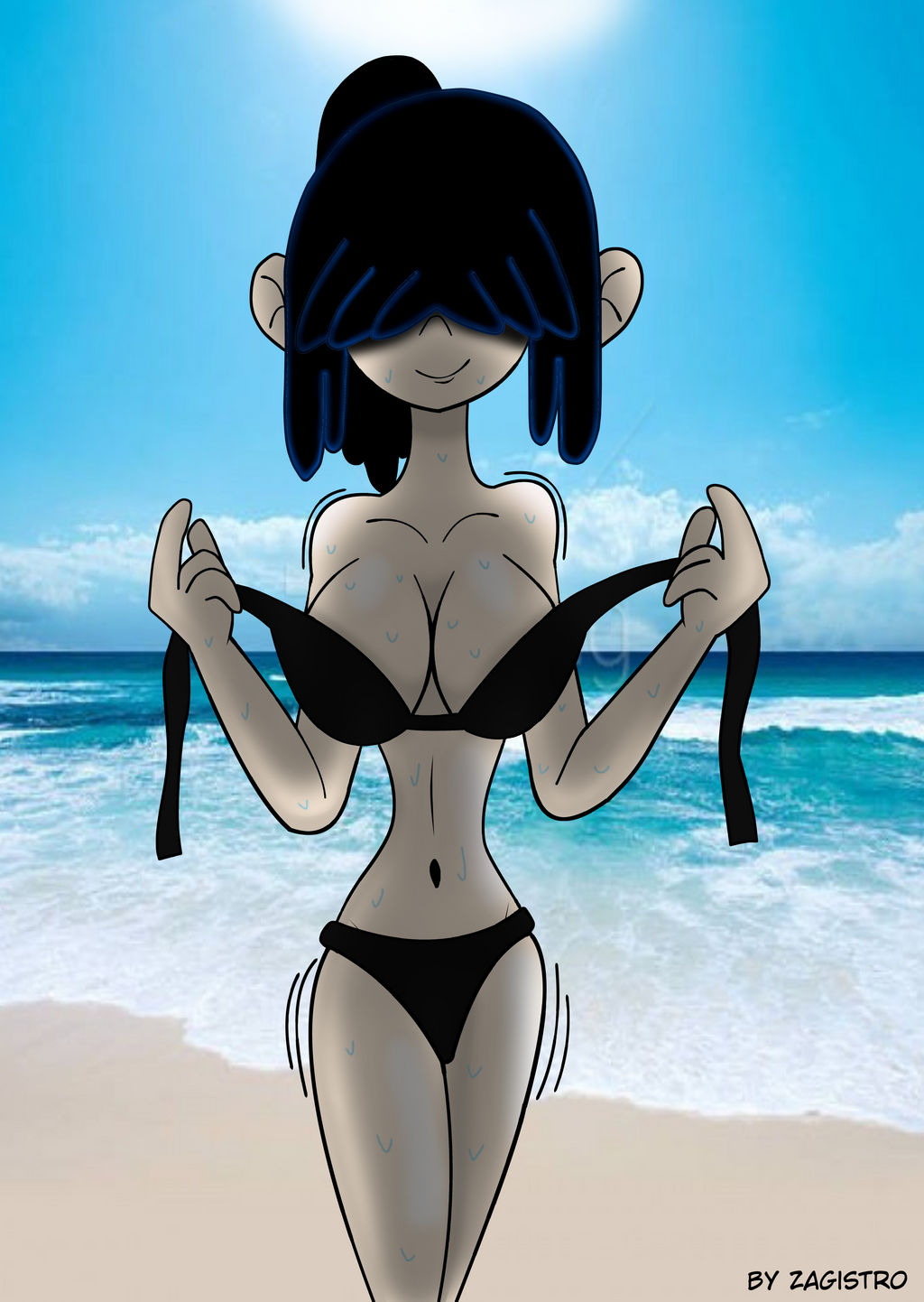 Lucy Loud taking off her bikini seductively by Zagistro on DeviantArt