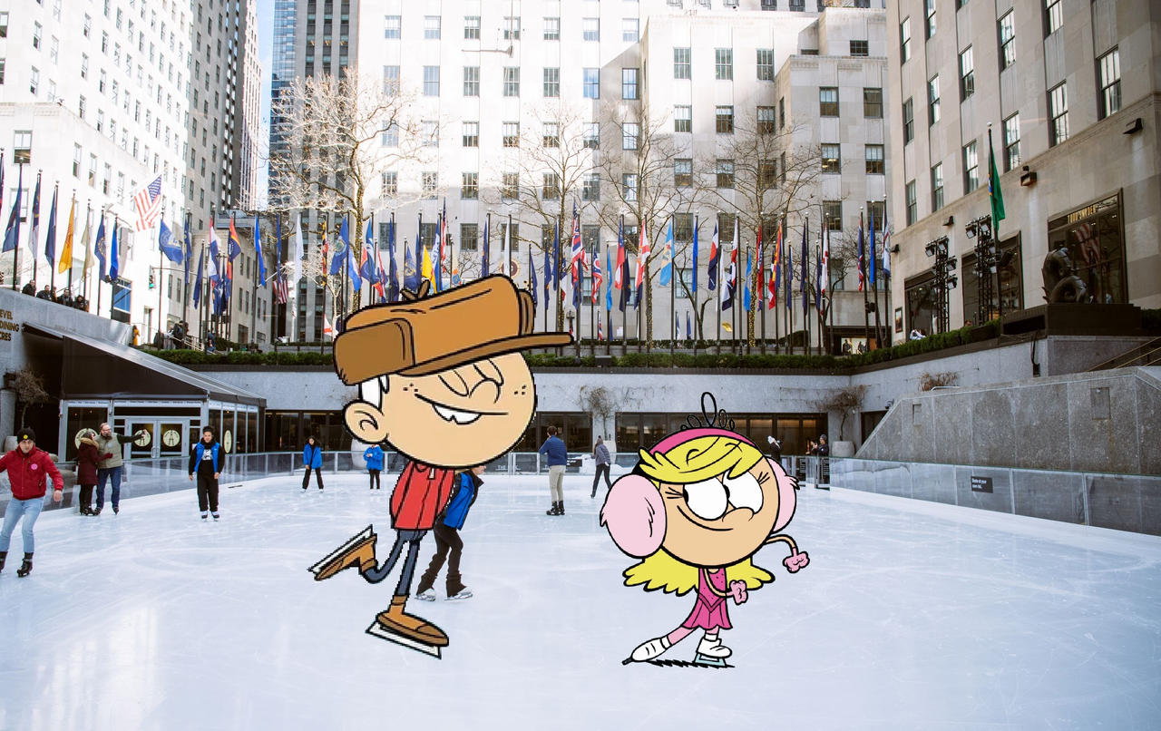 Lincoln and Lola ice skating at Rockefeller Center by MATT2023studios ...