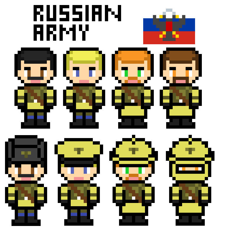 Pixel Art Russian Soldiers By Rjdetonador97 On Deviantart