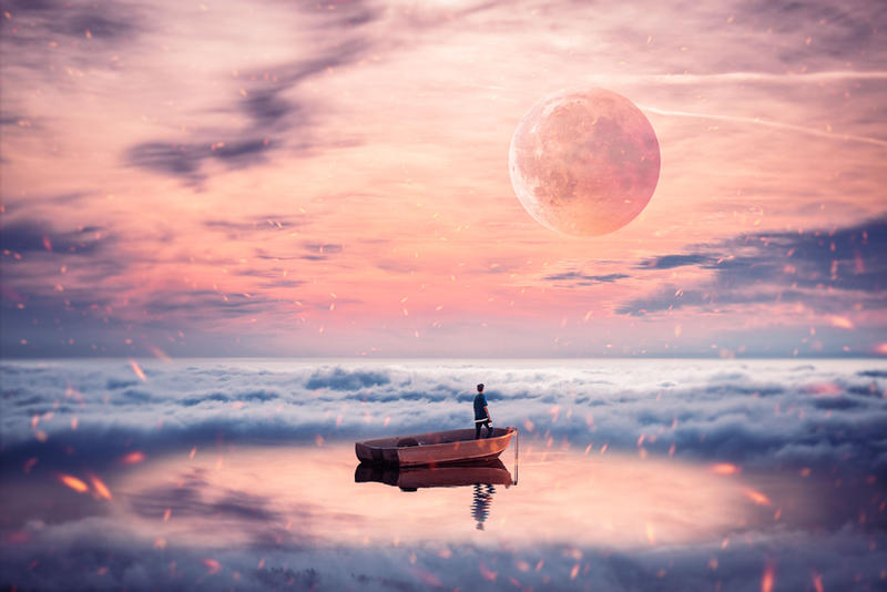 Photomanipulation-moon-scorpion