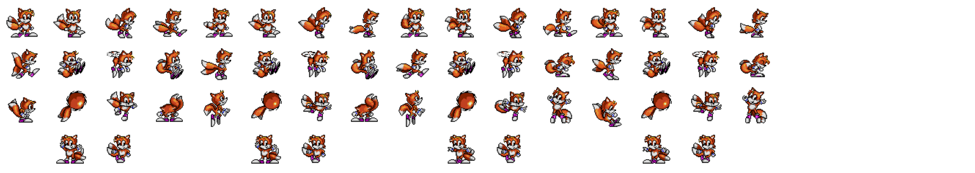 Tails Adventure Official sprite sheet by SonicSwift3k on DeviantArt