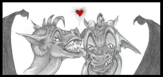 Muaw kisses muaw by drakonny on DeviantArt