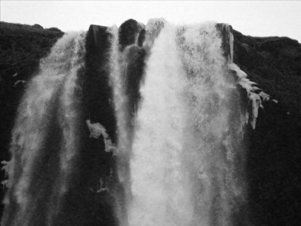 Sljalandsfoss Waterfall BW