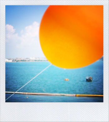 orange balloon