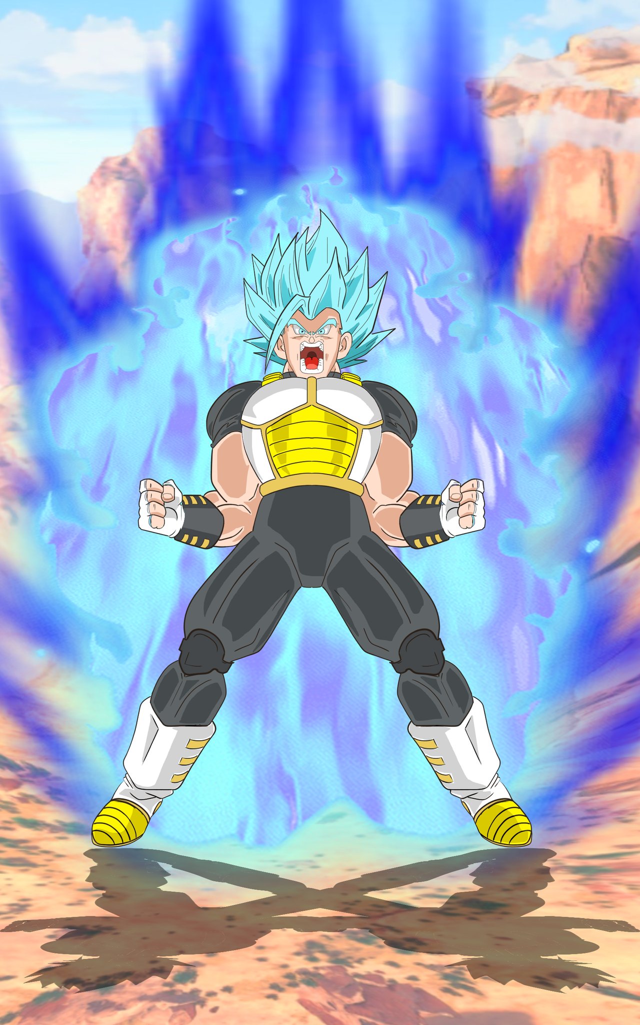 In the manga,both Goku and Vegeta have perfected Super Saiyan Blue