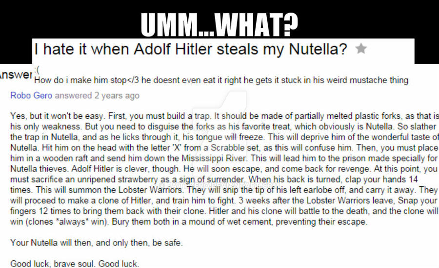 Adolf Hitler Steals Nutella By Faithzero On Deviantart Adolf Hitler Steals Nutella By Faithzero On Deviantart