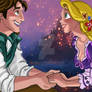 Rapunzel and Flynn rider