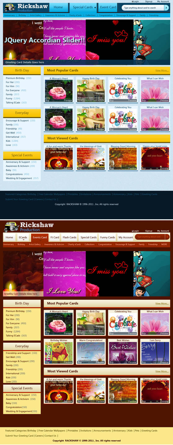 Rackshaw Production Greenting site by rameexgfx