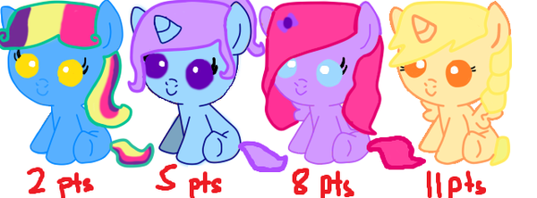 MLP Filly Adoptables #1 (MARES)