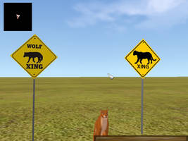 Wolf-Cat_CrossingSign.mesh for FeralHeart