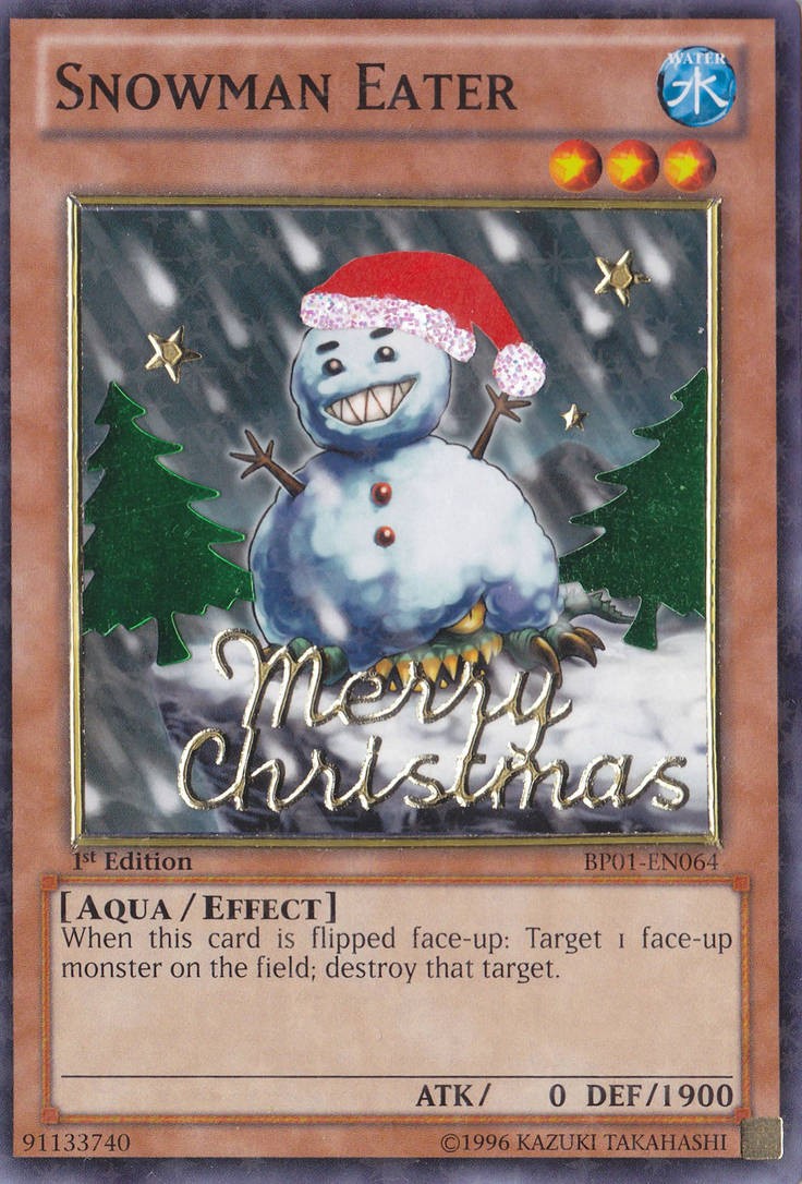 yugioh christmas cards Yu-Gi-Oh! - Clear Kuriboh - AC19-EN004 - Super Rare - 1st Edition Featuring Yu Yu-Gi-Oh Christmas: Snowman Eater by