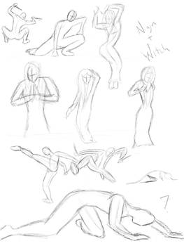 Ninja + Witch Gesture Drawing