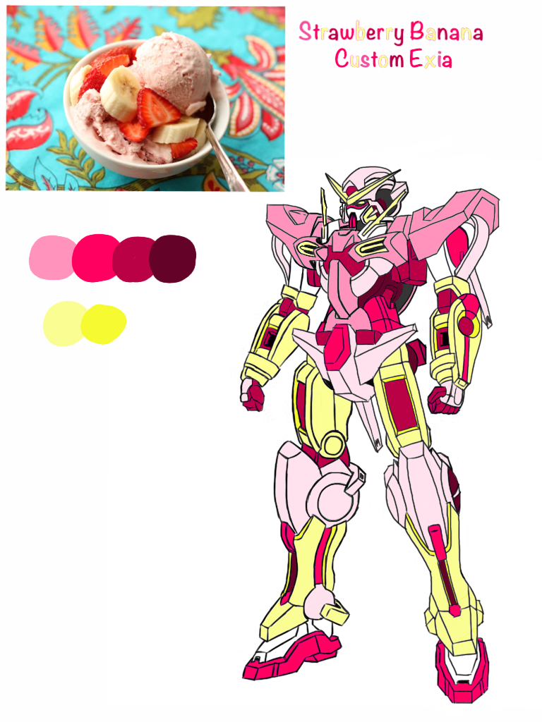 Gundam Exia Strawberry-Banana Ice Cream Custom