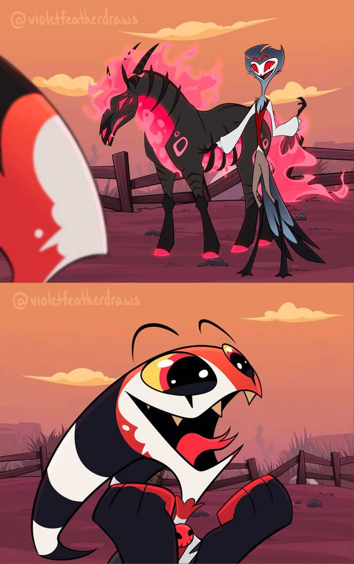 Stolas gets Blitzo a Horse by FizzarolliDaLunatic on DeviantArt