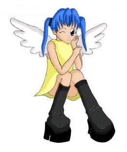 Angel Girl with Boots