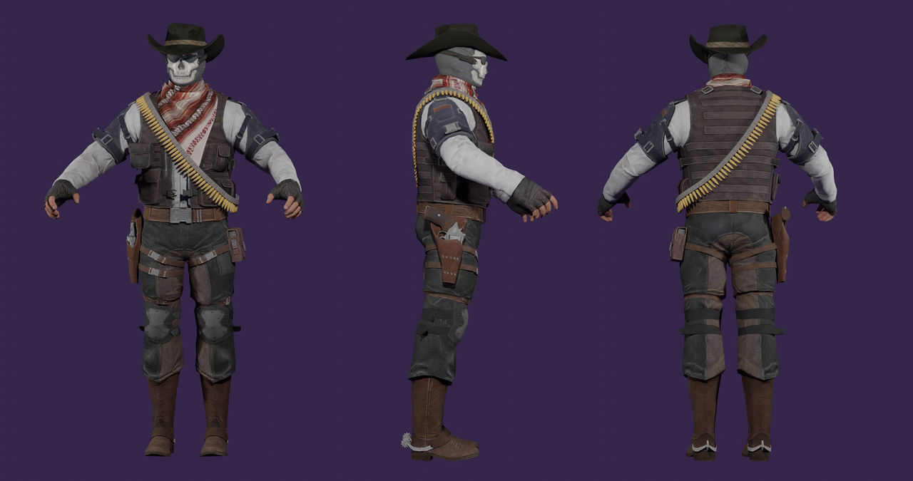 Ghost Cowboy COD Mobile Upscaled 4K by 3DMAssets on DeviantArt
