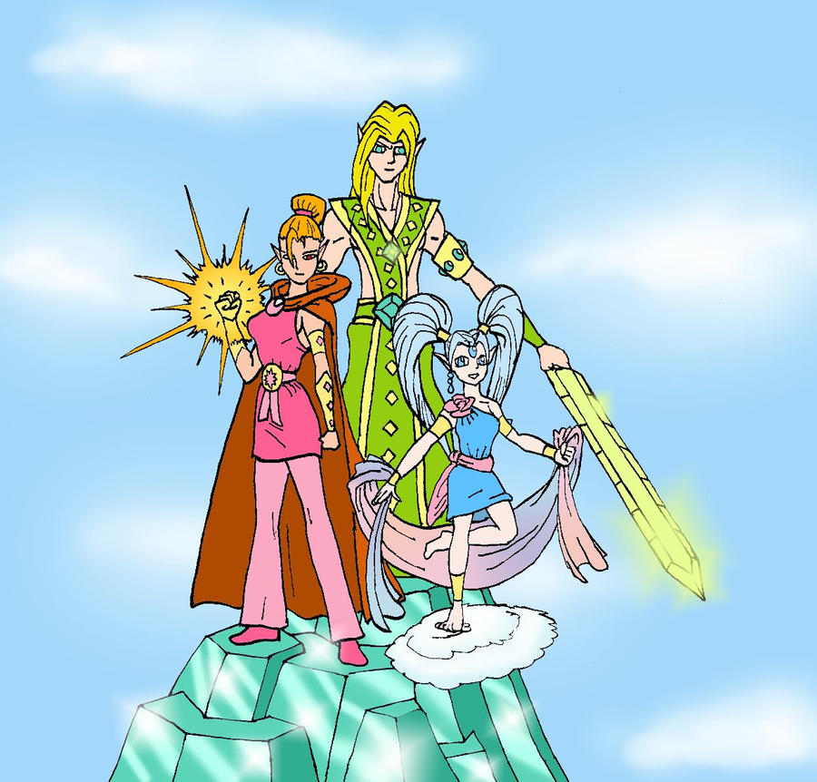 3 Elemental Half-elves