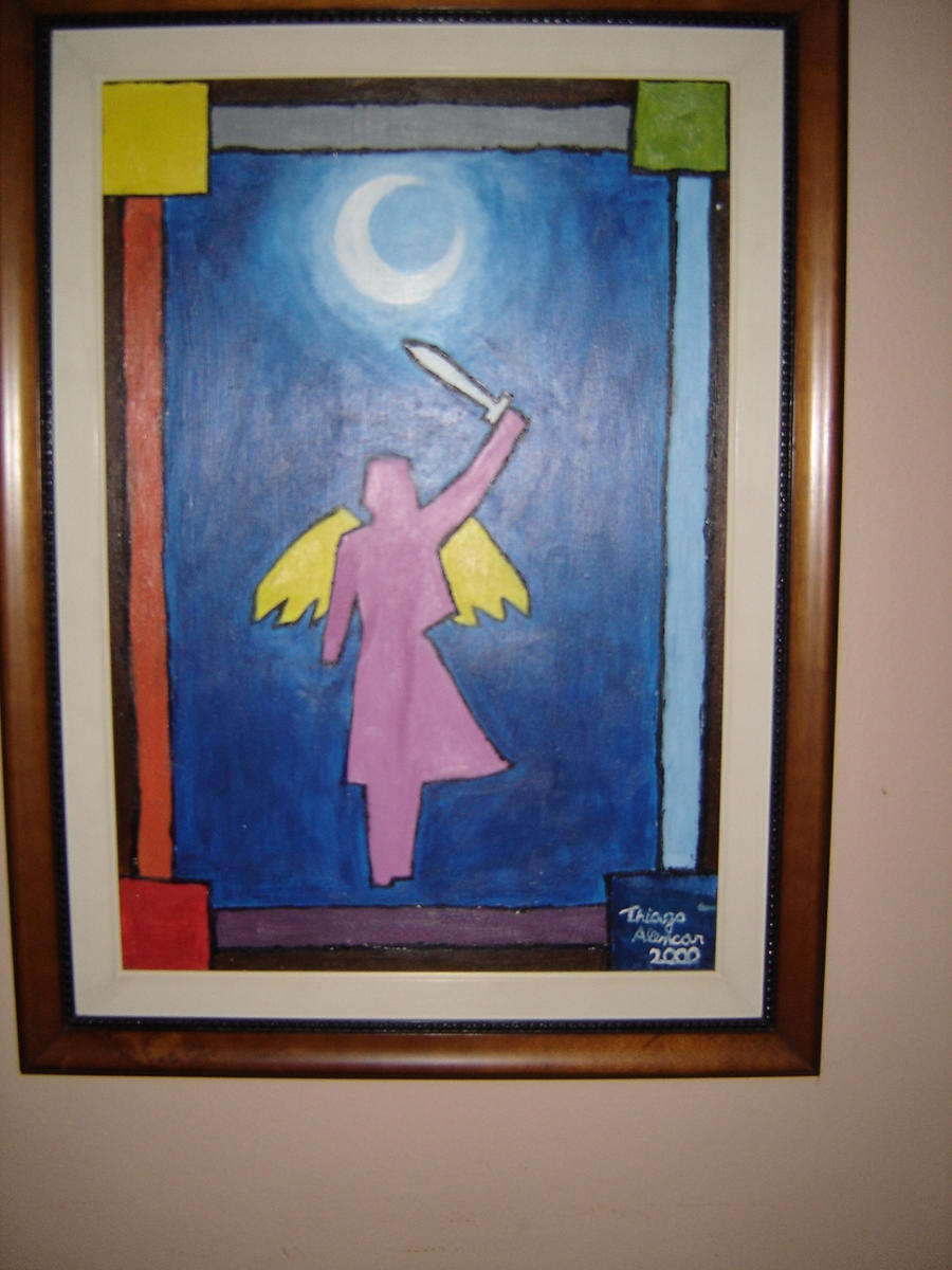 The moon over the angel