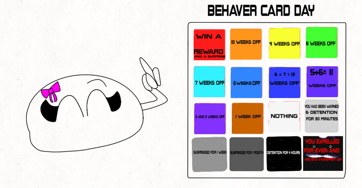 Behaviour card day by Sarah4444unicorn on DeviantArt