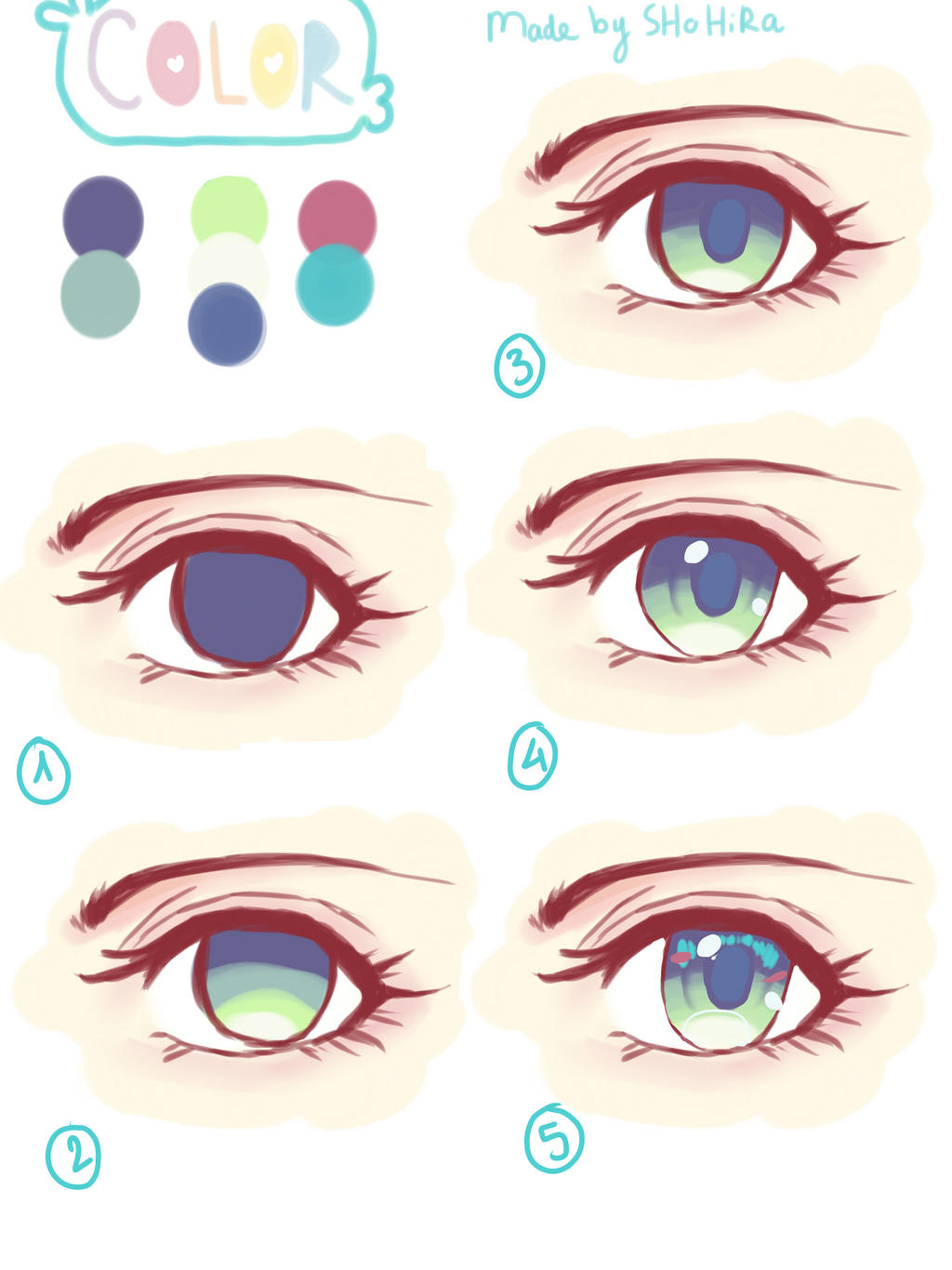 Simple Eye Coloring Tutorial by SHoHiRa on DeviantArt