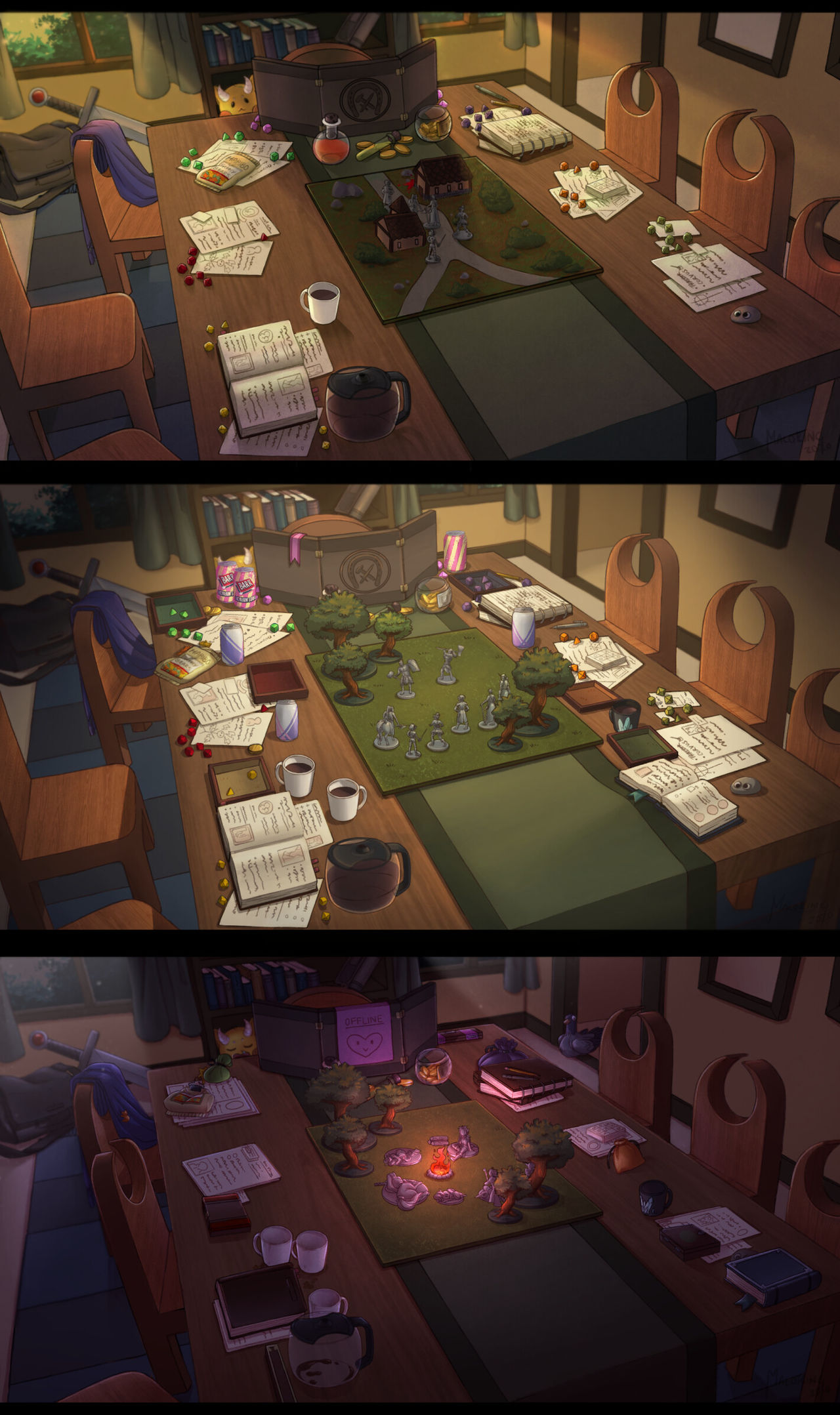 Commission: DnD Game Room Scene by MaloKing on DeviantArt