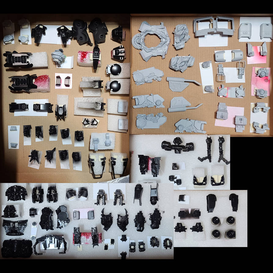 XT Custom Optimus Prime, parts preparation by xeltecon on DeviantArt