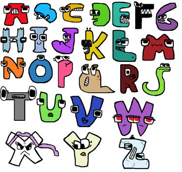 Humanized alphabet lore letters part 4 by ElectricMorningstar on