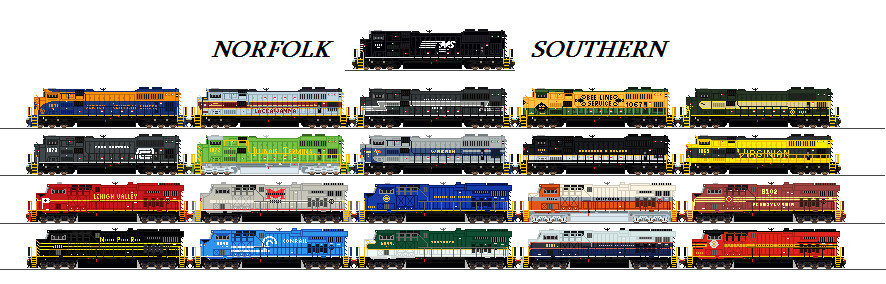 Norfolk Southern Heritage Units By Tractor Drawn Aerial On Deviantart Norfolk Southern Heritage Units By Tractor Drawn Aerial On Deviantart