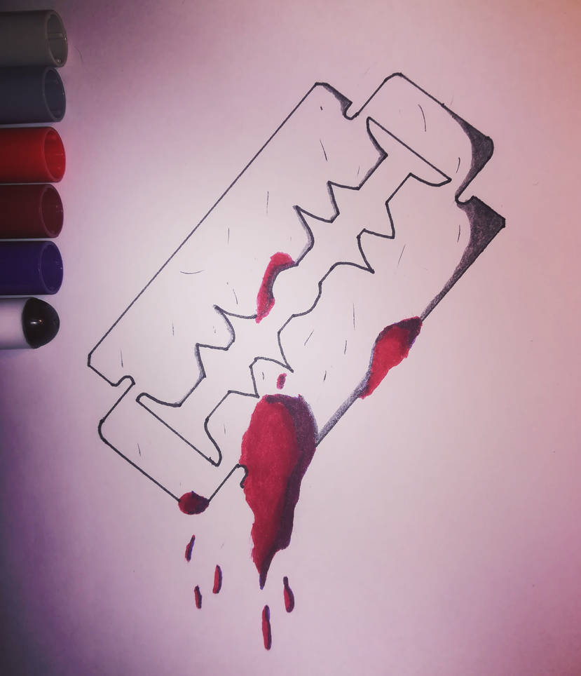 Pinterest Razorblade Drawing razor blade by SmithowskiDraws on DeviantArt