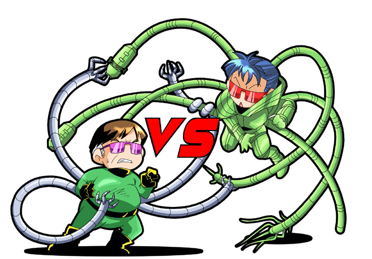 DOC OCK vs Carlyle...chibi.