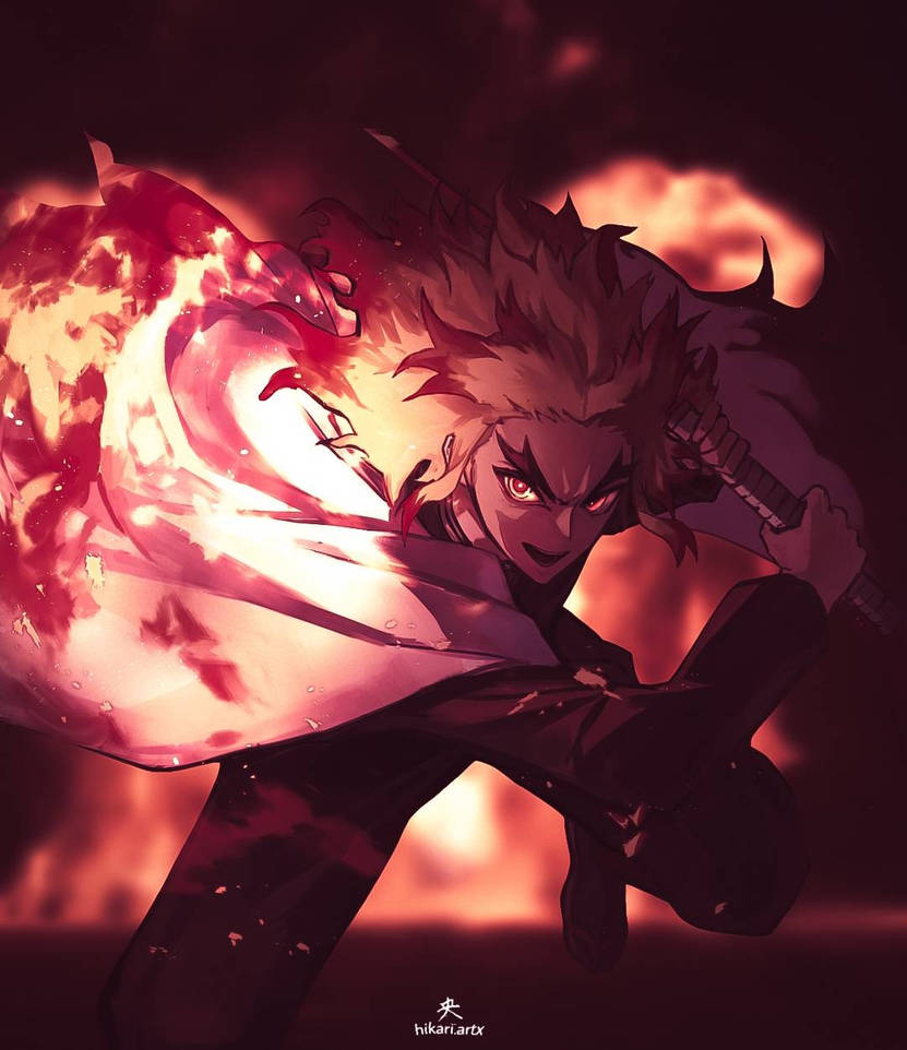 Rengoku by hikariartx on DeviantArt