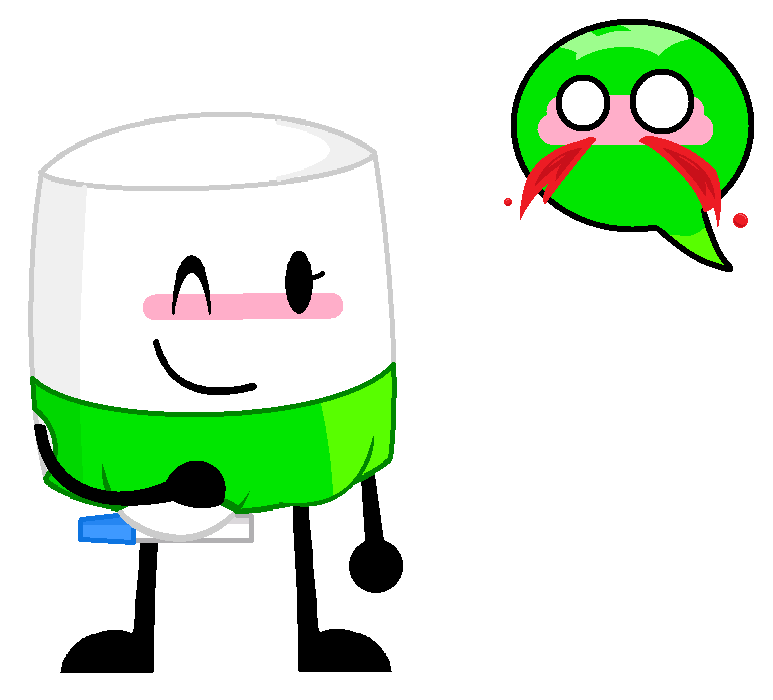 Arms legs mouth eyes on bfdi