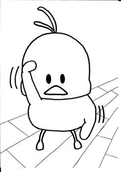 Dancing Chicken lineart