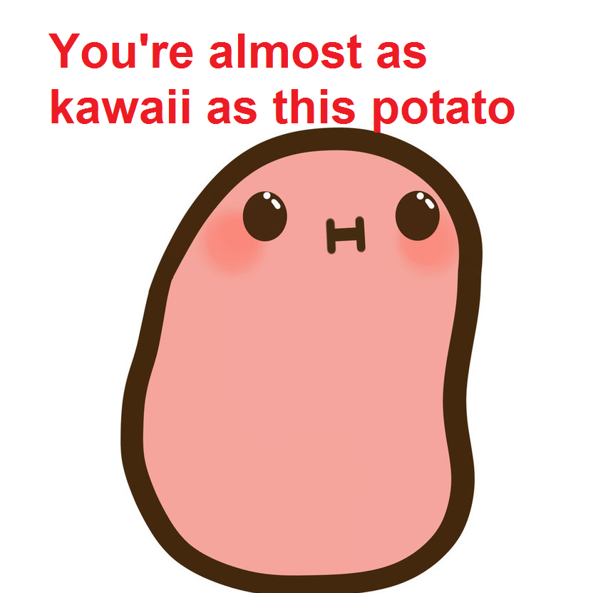 Kawaii potato valentine