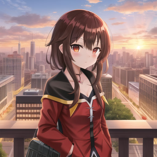 Megumin in Modern city by SigmaWitcher12 on DeviantArt
