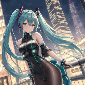 Hatsune Miku In Modern City