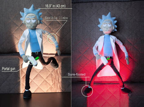 Rick Sanchez inspired handmade doll