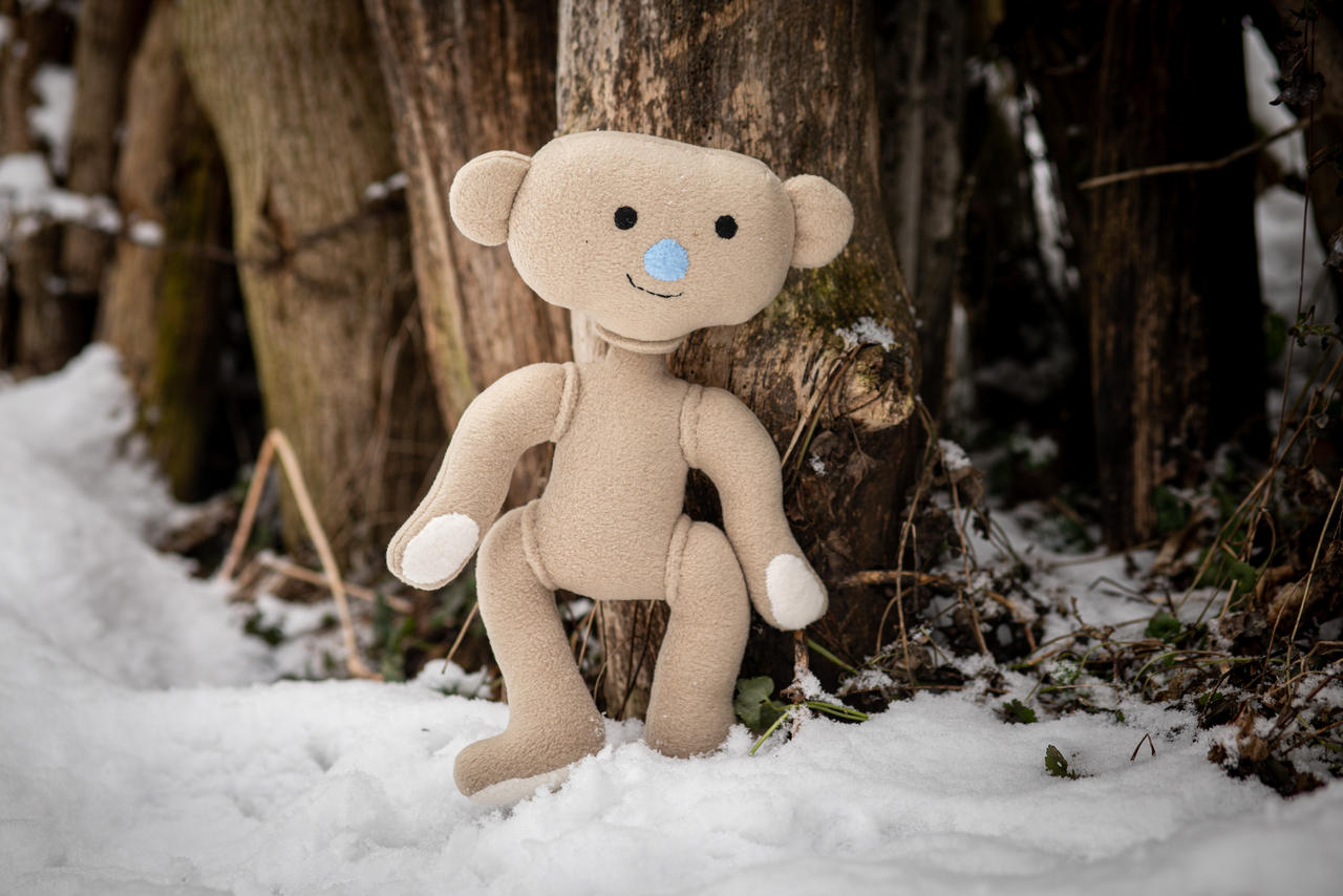 BEAR Alpha Plush Handmade Toy Bear Alpha Soft Doll Alpha 