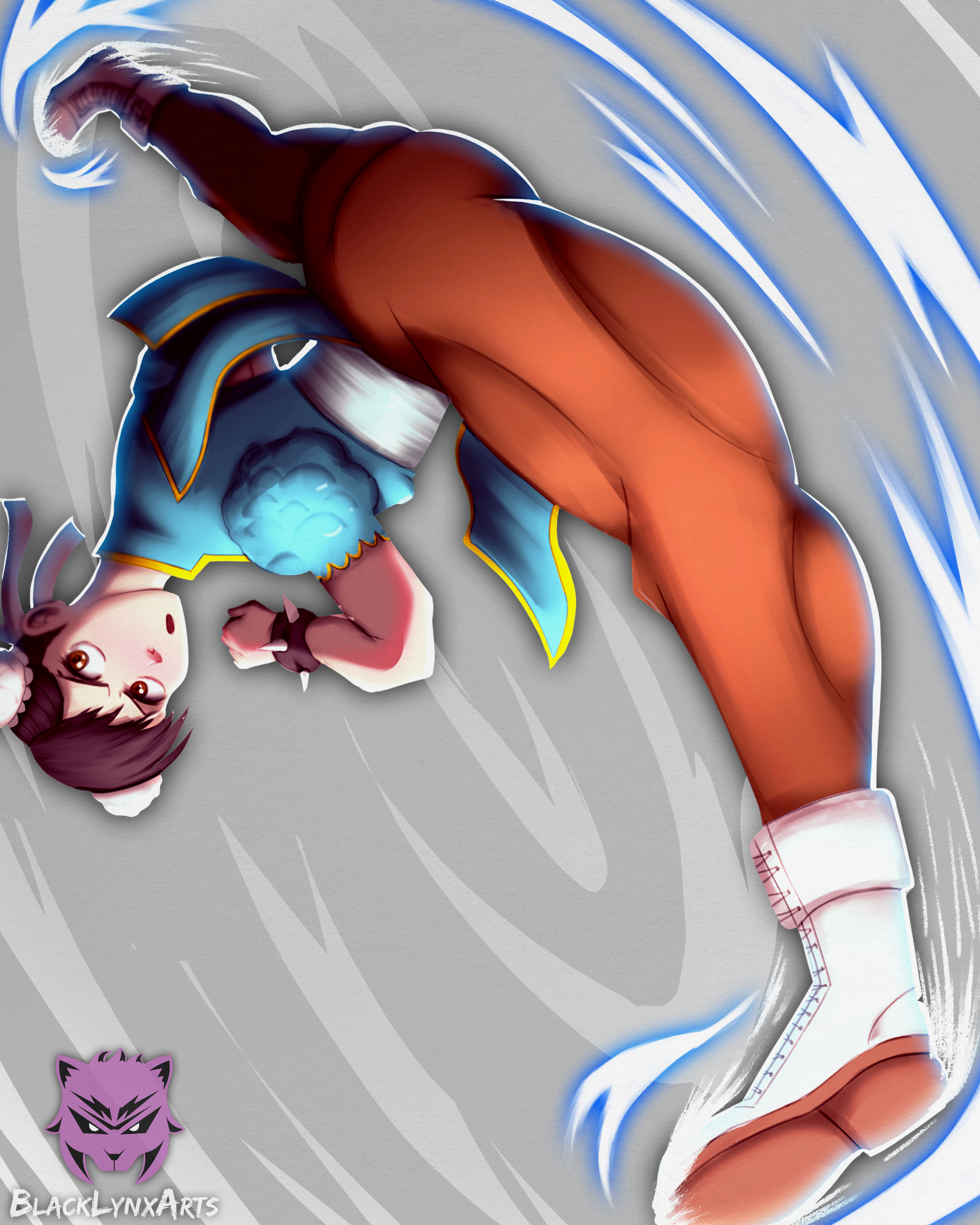 Chun Li Kick Animation Spinning Bird Kick!|Street Fighter Chun-Li Fanart by BlackLynxArts on ...