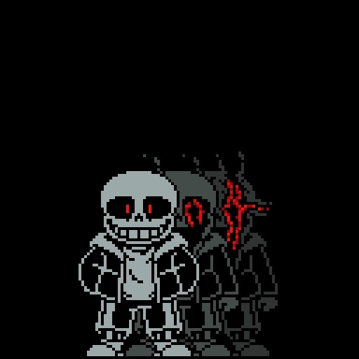 Fallen vhs sans pixel art