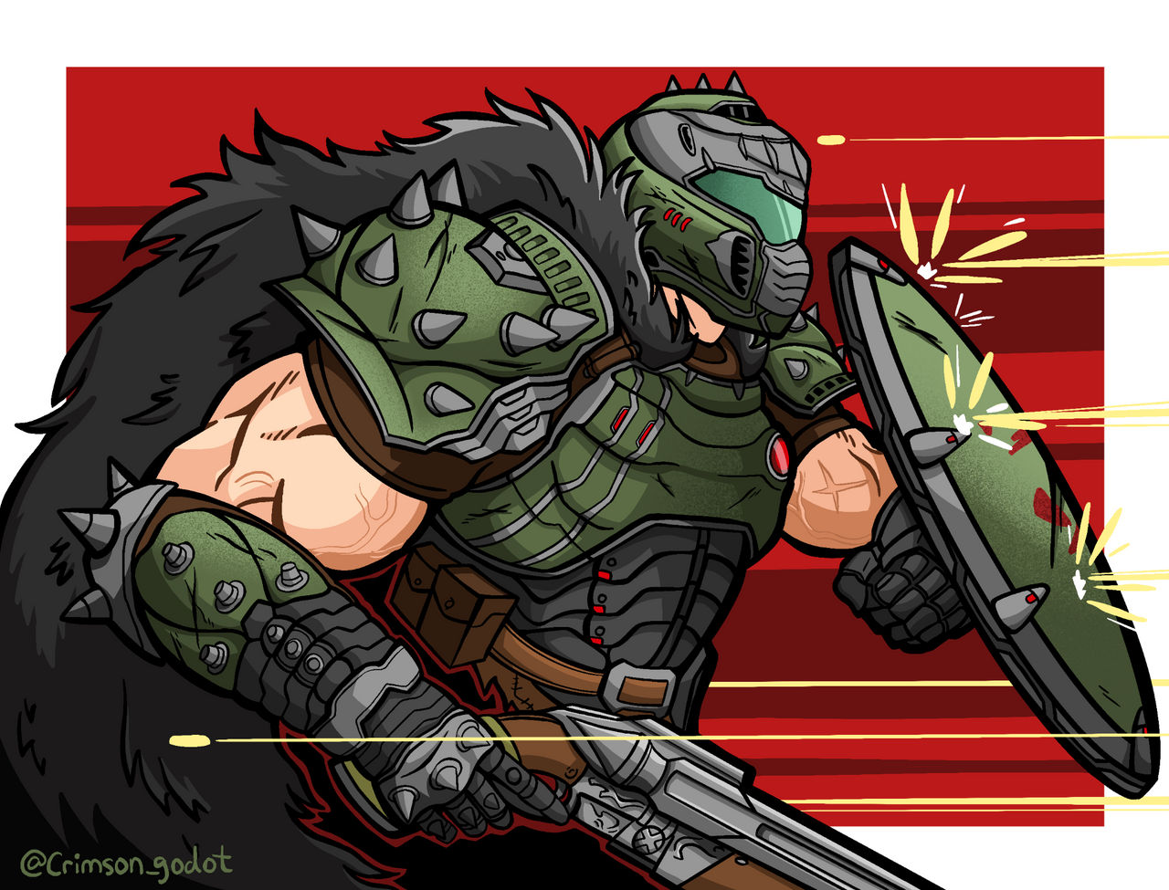 Doom the Dark Ages Doomguy by CrimsonGodot on DeviantArt
