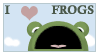 I LOVE FROGS Stamp