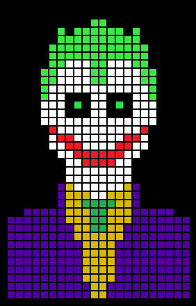 Download The Joker - Joker Pixel Art Minecraft - Full Size PNG