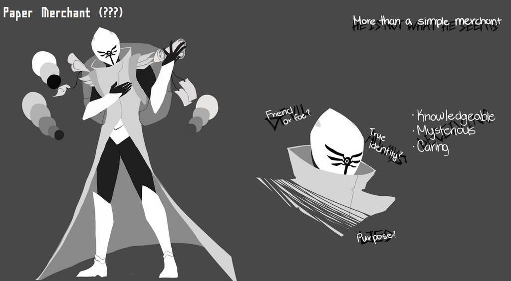 Paper Merchat Paper Merchant OC REF by MashiNabi on DeviantArt
