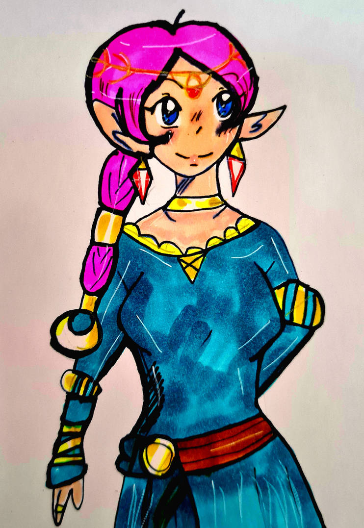 Merlina as Merida by DariaDoodleArt on DeviantArt