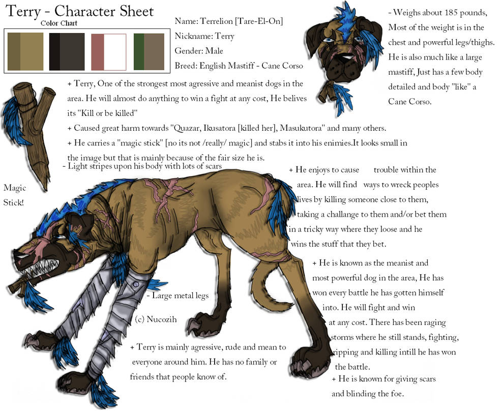 Terry Character Sheet by Nucozih on DeviantArt