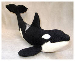 Black and White Needle Felted Killer Orca Whale