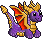 Pixel: Pixel Emoticon ~ Spyro the Dragon