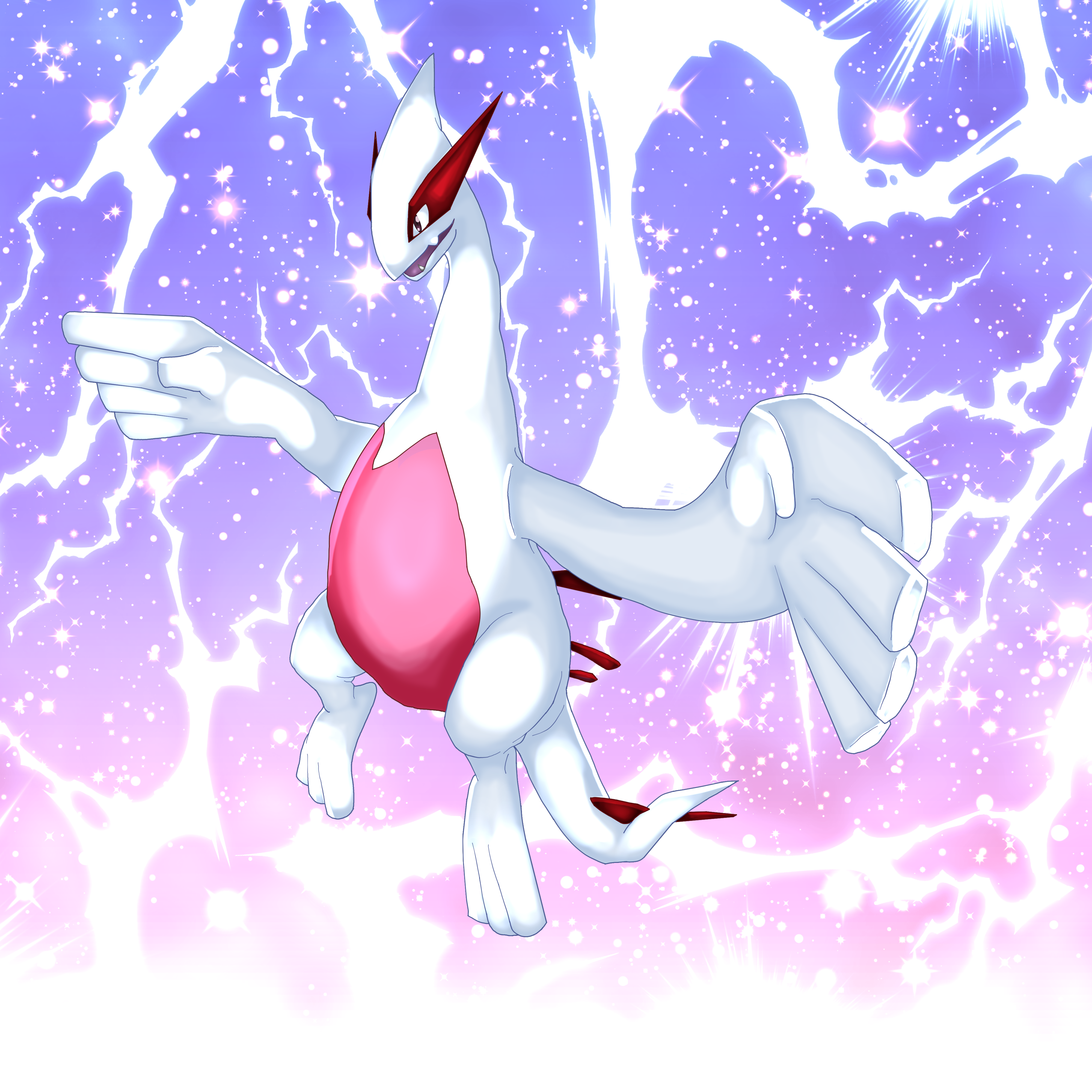 Shiny Lugia And Shiny Mew by CrystalTheLuxio on DeviantArt