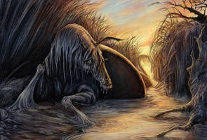 Kelpie Resting Coloured